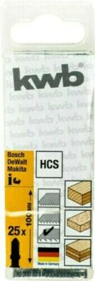 KWB 25 Stichsägeblätter Holz 620465 100mmx75mmx4,0mm HCS extra Holz T144DP