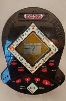 Monopoly Jackpot  Hasbro Handheld Electronic Gambling Betting Game Works 1999 B2