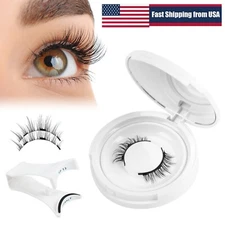 Reusable Natural Magnetic Eyelashes with Applicator No Glue Needed Lashes Kit