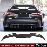 Per Bmw G22 430I M440I G82 M4 2021-2022 Ala Spoiler Bagagliaio Posteriore In Vero Carbonio
