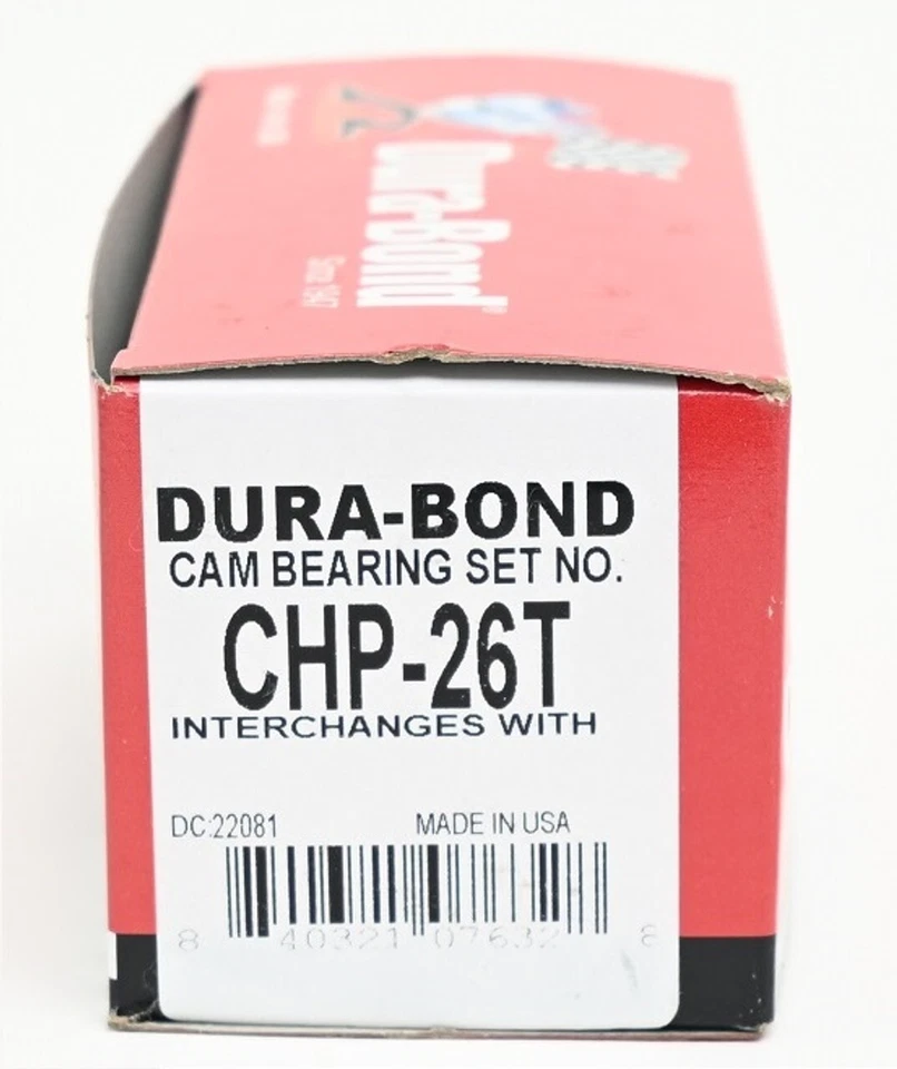Dura-Bond CHP-26T 凸轮轴轴承适用于 2014+ 第 5 代 LT 5.3L 6.2L LT1 L83 L86 LT4 — 第 3/3 张图片