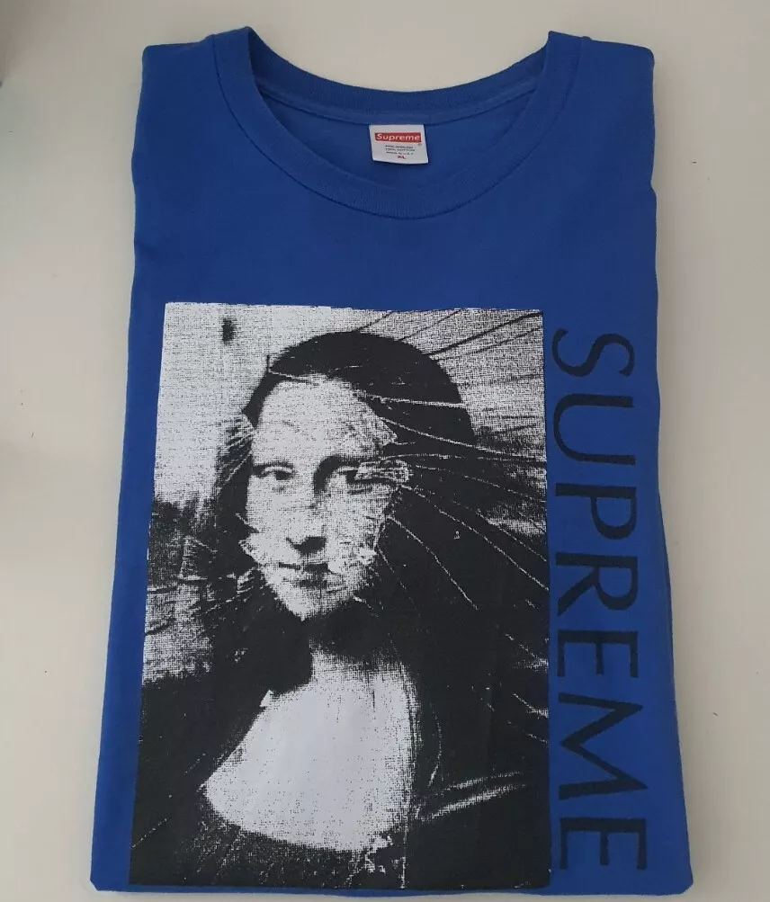 SS18 Supreme Mona Lisa T Shirt Royal T Shirt Taille XL Bleu