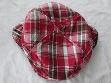 Gymboree Gingerbread Boys Red Plaid Fleece Trapper Hat Sz 3-6 Months NWT