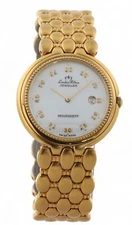 Universal Genève Moussaieff Swiss Made  18ct Gold Plaque - White Dial - 32mm NEW