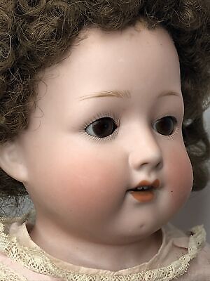 21” Antique Germany Bisque Doll Heubach Kopplesdorf 275 2/0 Kidolene Body  #L