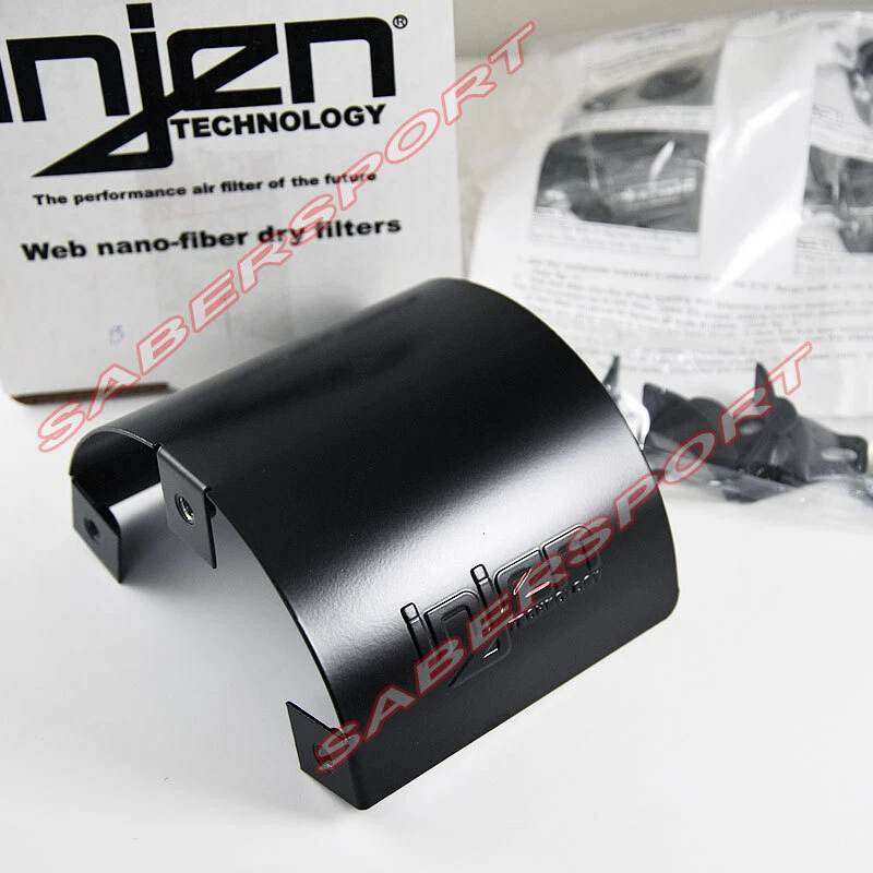 Injen Black Universal Aluminum Heat Shield for 2.5u0026#034; 2.75u0026#034;  3.00u0026#034; inlet Air Filter | eBay