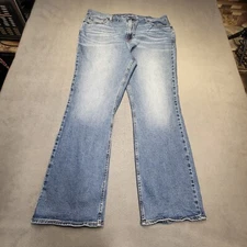 Old Navy Jeans Mens 40x30 Blue Boot Cut Distressed Denim Stretch