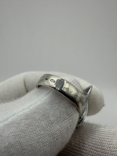 Vintage Sterling Silver 925 Ring Lion Head Bold Statement 11.25g Size US 8 - Picture 12 of 16