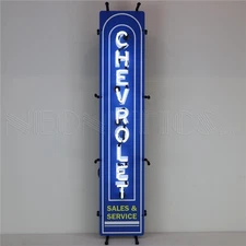 Chevrolet Vertical Service Wall Mount Junior Neon Sign Neonetics 34" 5SMLVC