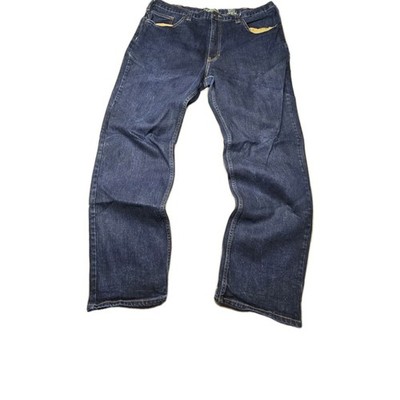 Schmidt Workwear Jeans Mens 42x34 Relaxed Fit Comfort Flex Denim Dark Wash
