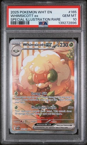 2025 Pokemon White Flare Whimsicott Ex SIR 165/086 - PSA 10