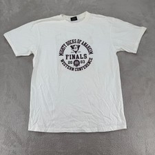 VTG Gear 2003 Anaheim Mighty Ducks Western Conference Finals Shirt Mens L White