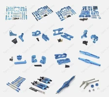 Aluminum metal upgrade parts DIY For 1/12 Wltoy 12428 12423 12427 Rc Car Blue