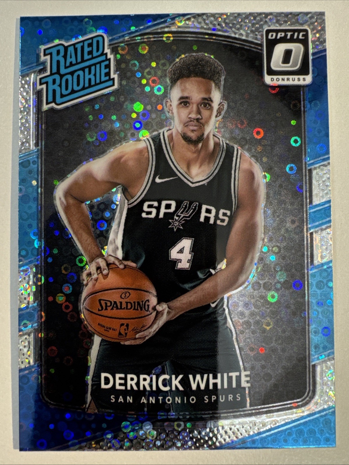2017 Panini Donruss Optic Derrick White Rated Rookie Fast Break Holo Disco #172