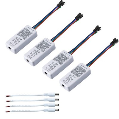 Sp110 Led Hue Ws2812b Controller, 4-Pack Sp110e LED Bluetooth Ws2811 Controll...