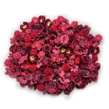 Artificial Red Flowers Bulk Silk Roses Fake Flowers Heads for Crafts - DIY Ho...