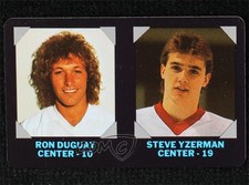 1985-86 7-Eleven NHL Collectors' Series Ron Duguay Steve Yzerman #5 HOF 0nr3