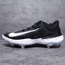 NIKE Alpha Huarache Elite 4 Metal Baseball Cleats Mens 11 Black White DJ6521-001