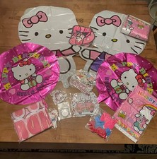 Hello Kitty birthday decortions NEW-2 sets, balloons banners tablecloths  more