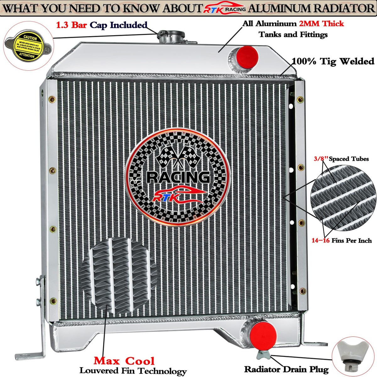 1347609C1 1A12192 Radiator For Case 1840 1845C Diesel Skid Steer