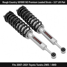 Rough Country 501081 N3 Loaded Struts 3.5 Lift Pair 07-21 Toyota Tundra 2wd 4wd Rough Country 501081 N3 Loaded Struts 3.5 Lift Pair 07-21 Toyota Tundra 2wd 4wd
