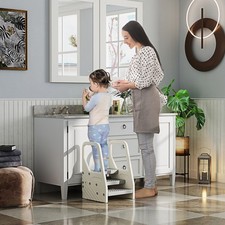 Toddler Tower, Adjustable 3 Step Kitchen Stool Helper for 2-5 Years