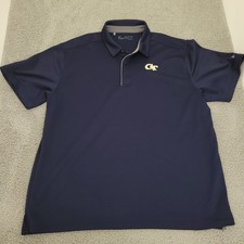 Under Armour Mens Shirt Blue XXL Short Sleeve Polo Loose Fit Heat Gear GT