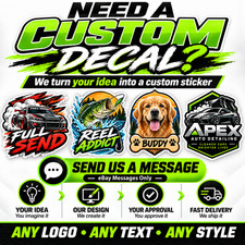 Custom Decal Any Logo Text Design Vinyl Sticker Waterproof Die Cut Car Window