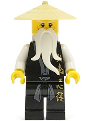 LEGO  Minifig njo0026 - Wu Sensei - Black Kimono with Gold Symbols  Minifigur Ni