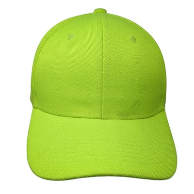 Unbranded Strapback Baseball Cap Green One Size Adjustable Lightweight 6 Panel