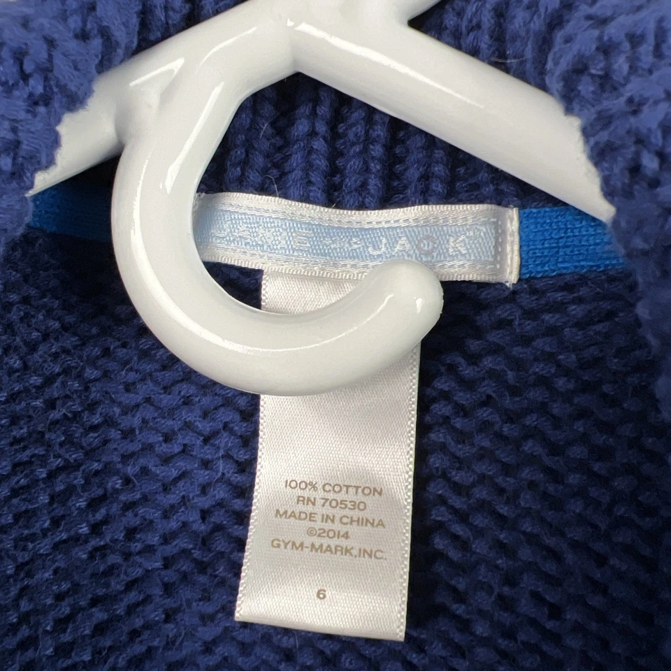 Janie and Jack Sweater Boys Size 6 Cardigan Blue Plaid Cotton Preppy Classic - Image 4 of 4