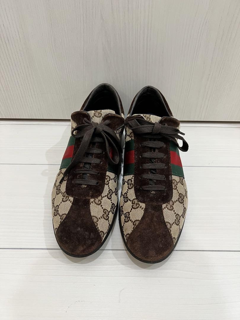 GUCCI Men's Low-Cut Sneakers Sherry Line Multi-Color EU40/US7 107861c thumbnail 23