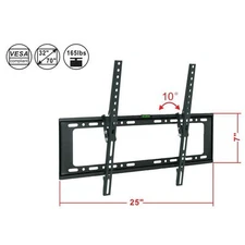 Flat TV Wall Mount Bracket 10°Tilt for 32" 37" 42" 50" 55" 60" 65" 70"