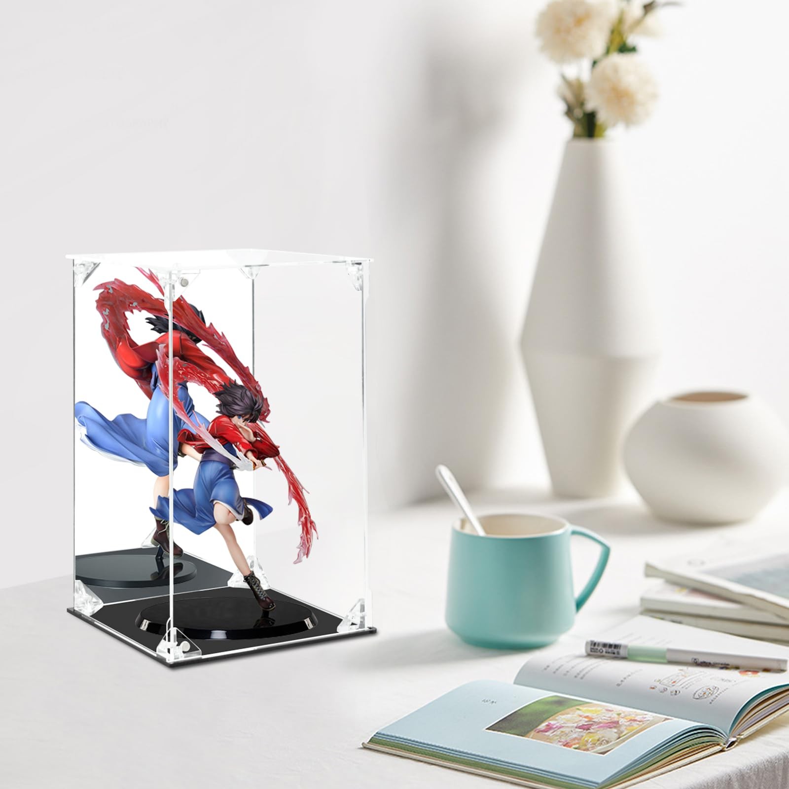 Acrylic Display Case for Collectibles Assemble Clear Acrylic Display with Mir...
