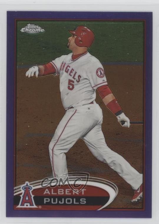 2012 Topps Chrome Retail Purple Refractor Albert Pujols #80 oh8