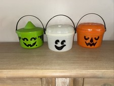  3 McDonald's Halloween Happy Meal Boo Buckets Set Vintage 1986