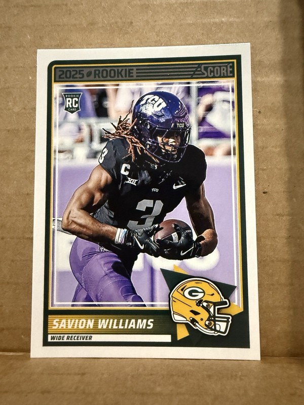 2025 Score - Rookies Savion Williams #54 (RC) TCU Green Bay Packers