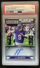 2024 Contenders Optic J.J. McCarthy Rookie Ticket Auto RC Silver VAR #101b PSA 7