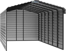 12X29X9 3 Sided Carport Eggshell