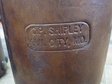Antique C.P. Shipley Kan. City, Montana Brass Spotted Cuffs