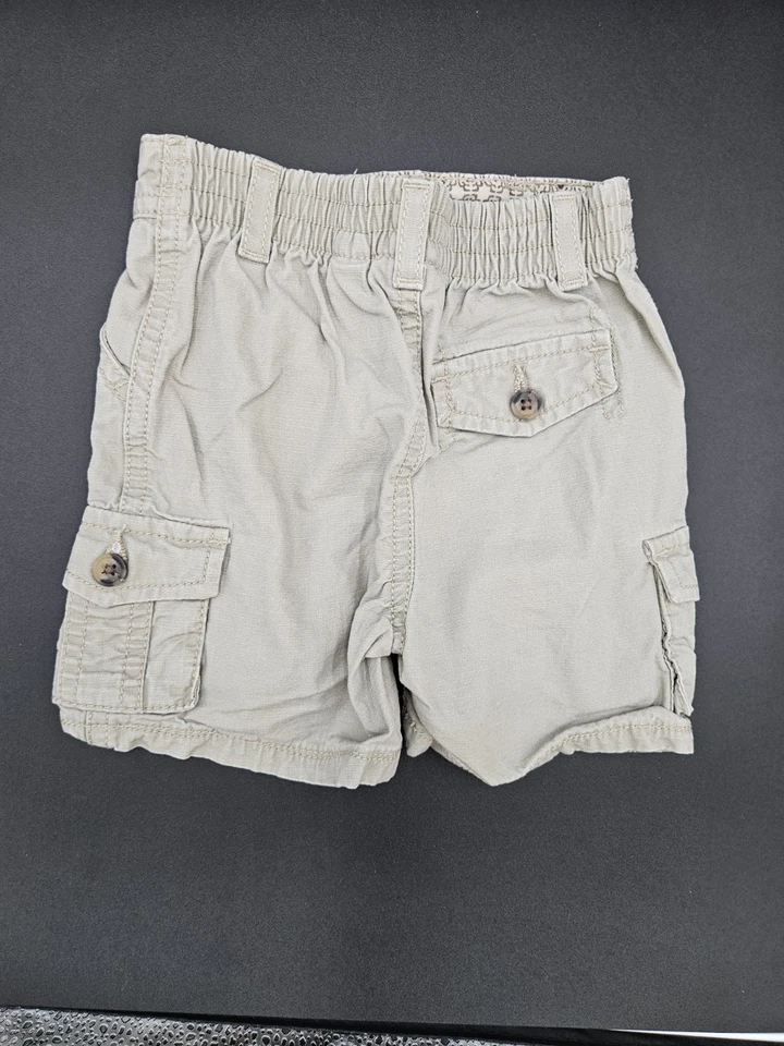 6-9 Months Cotton Carpenter Shorts, Unisex Baby Clothing, Girl & Boy Clothing - Image 3 of 4