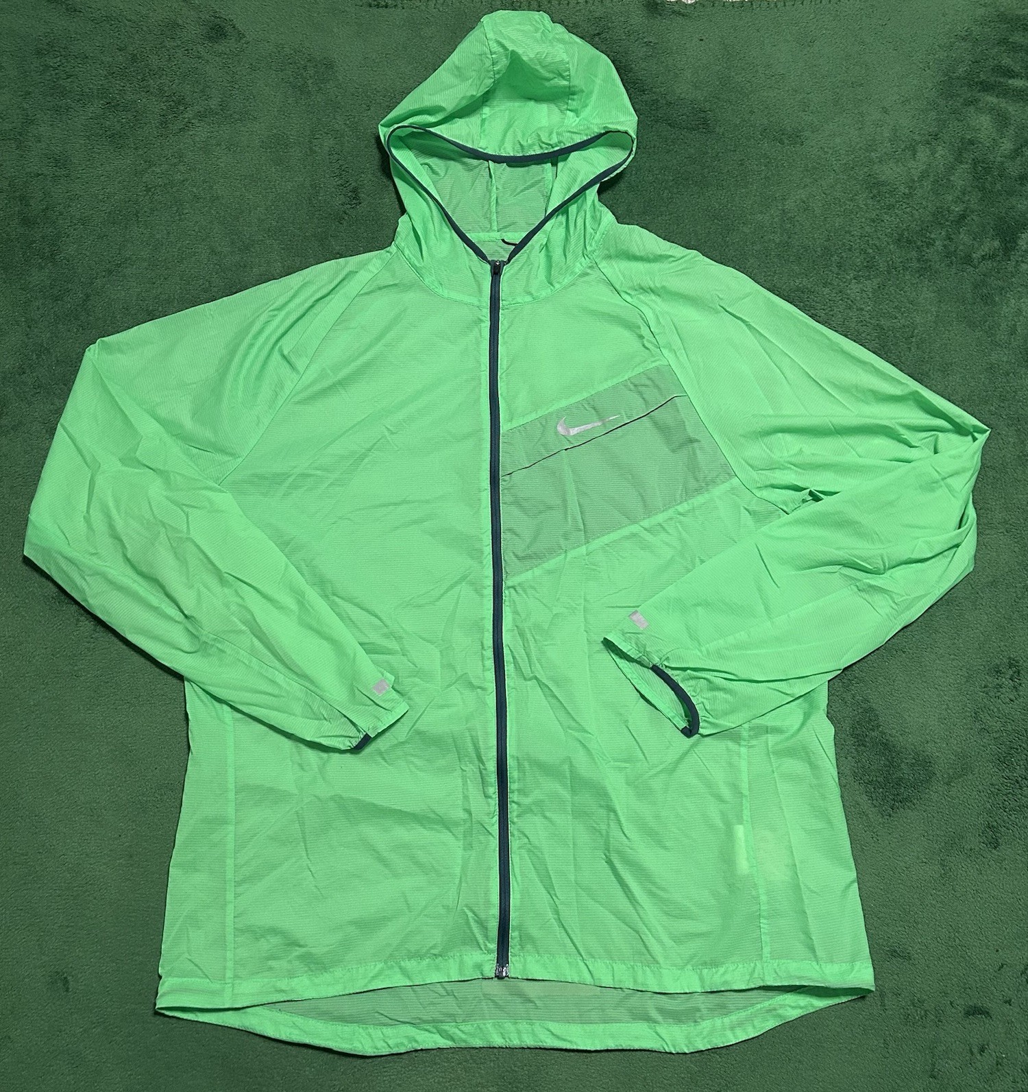 SACAI X NIKE Giacca a vento Nike Windrunner XL verde full zip leggera con cappuccio corsa