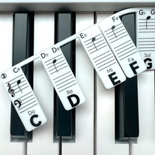 Piano Note Strips with Solfege Do Re Mi  , Fit 61/54/49 Key Piano Learning, ...