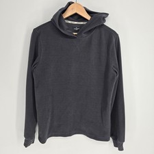 Eddie Bauer Hoodie Mens Small S Gray Lounge Pullover Textured Knit Solid Thermal