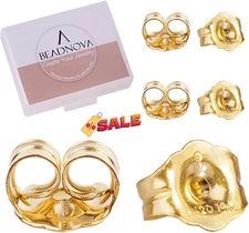 6 Pcs 14k Gold Earring Backs for Studs Butterfly Safety Locking Replacements