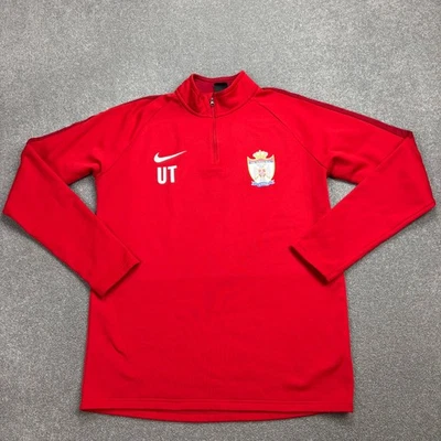 Pull Nike adulte moyen rouge quart zip Swoosh extérieur Y2K piste années 90 h... - Photo 1/4