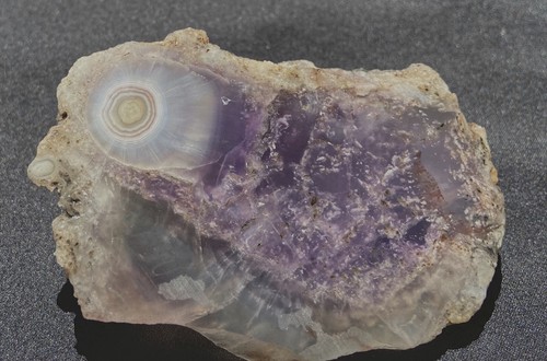 AMETHYST WITH AGATE ORB AMAZING FINE CRYSTAL SLAB 1.7 OZ OR 48 GRAMS - Picture 2 of 12