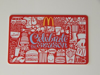 McDonald's &quot;Celebrate the Season&quot; Christmas Edition Gift Card NO $ VALUE -NEW- | eBay