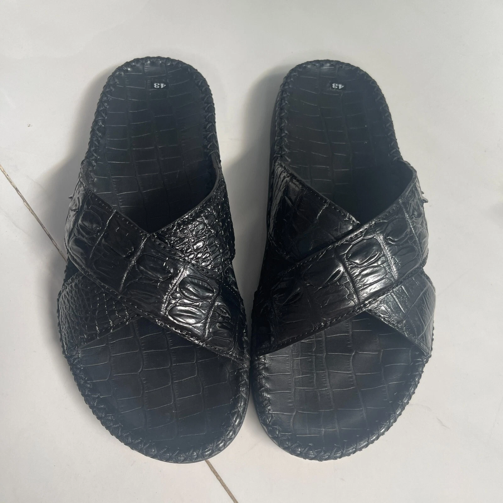 Luxury Men's Sandals,Flip-flop,Genuine Leather Skin-100% Handmade size10US EU44
Opens in a new windo