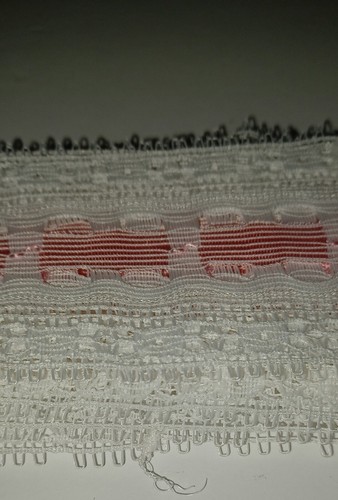 Lace 4 3/4 Yrds Lace Trim Pink White 2" Vintage - Picture 6 of 9